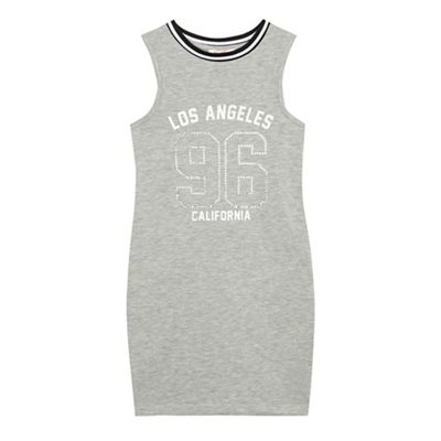 Girls' grey 'Los Angeles' sleeveless dress